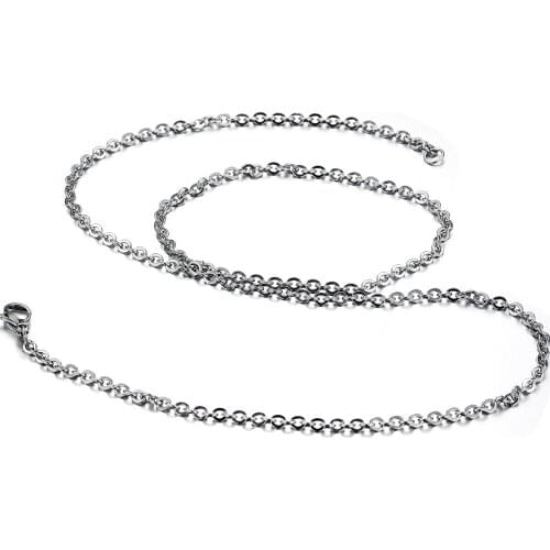 Fashion Simple Necklace Stainless Steel Link Chain For Women Girl Gift