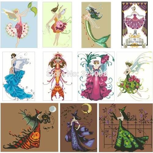 Fairy series patterns Counted Cross Stitch 14CT DIY wholesale Chinese Cross Stitch Kits Embroidery Needlework Sets