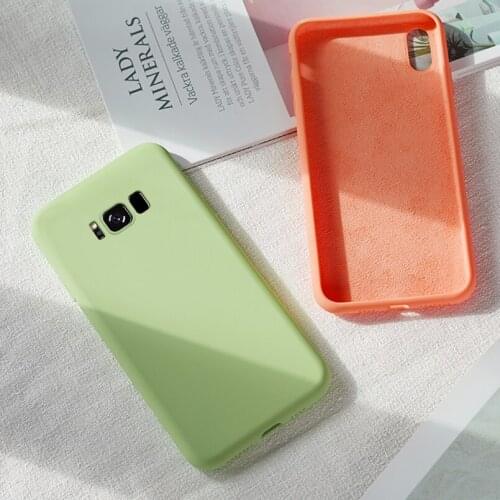 Original Liquid Silicone Case For Samsung Galaxy S8 S9 S10 S20 S21 Ultra Cover Plain Clear Bumper For Samsung Note 8 9 10 20