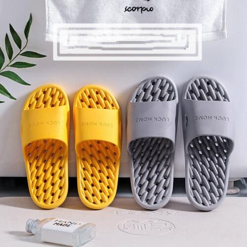Bathroom slippers female summer home indoor non-slip leaking bath massage hotel foot bath sandals and slippers male summer