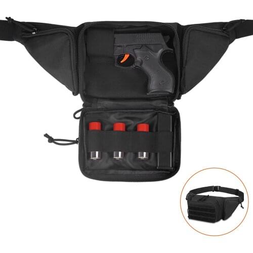 Tactical Waist Bag Gun Holster Military Sling Shoulder Bag Outdoor Fanny Pack Concealed Gun Carry Pouch Combat Camping Hunting