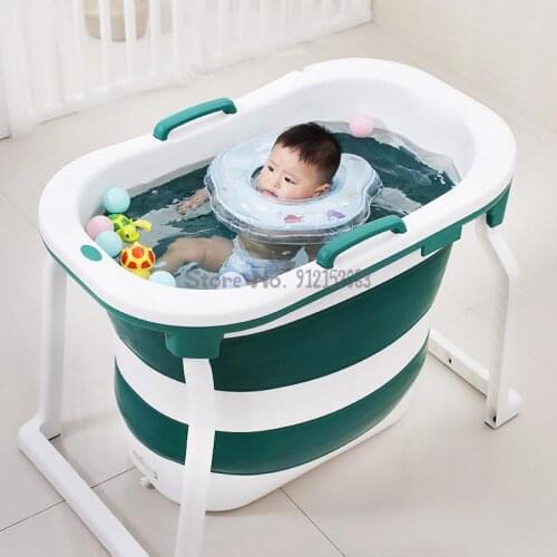Heightening Foldable Childrens Bathtub Into Adult Bathtub Baby Swimming Household Full Body Bathtub