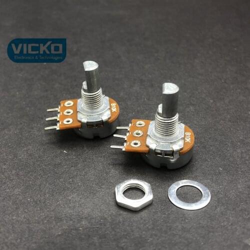 [YK] 148 type ALPHA B1K B10K A1M single volume potentiometer with step 41 point shaft 15mm 15MMF D shaft switch 3 foot