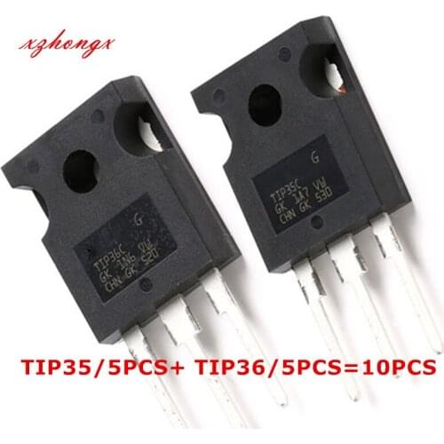 10PCS TIP35 TIP36 A-247 (5psc TIP35C + 5pcs TIP36C ) TO247