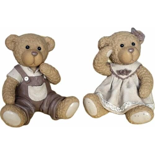 Classic Teddy Bear Silicone Mold Vintage Candle Soap Plaster Ceramics Rustic Home Decor Birthday Decoration Silicone Tools