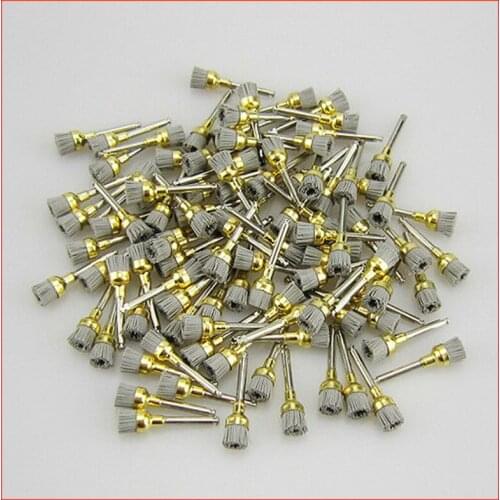 50pcs Alumina Bowl Latch Flat Type Dental Polishing Polisher Brush Prophy