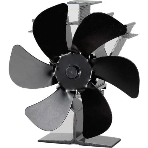6 Blades Heat Powered Stove Fan Log Wood Burner Safe Quiet Fireplace Ecofan Fuel Saving Efficient Heat Distribution