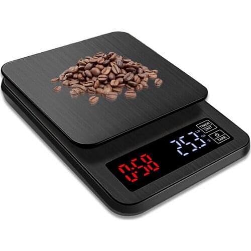3 Kg /5 Kg Mini Digital LCD Electronic Drip Coffee Scale with Timer Digital Weight Coffee Drip Home Libra Timer Coffee Supplies