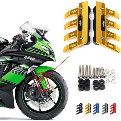 For KAWASAKI ninja ZX6RR ZX6R ZX-6R/ABS ZX9R ZX-9R Motorcycle CNC Accessories Mudguard Side Protection Block Front Fender Slider