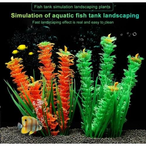 Long-lasting Practical Fake Aquatics Plants Aquarium Decoration Plastic Water Grass Ornament Miniature Aquarium Decor