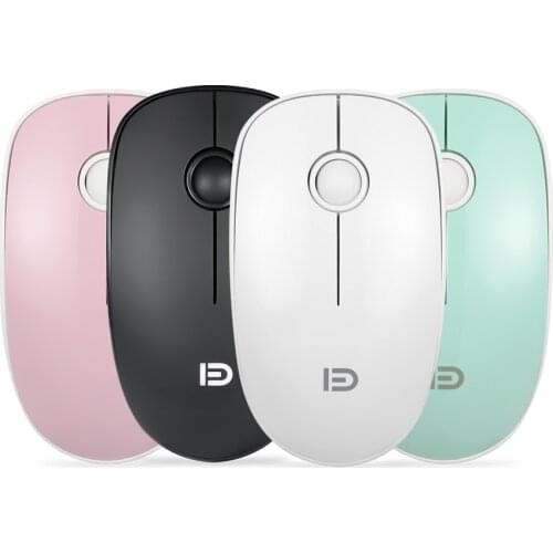 FD V8 2.4G Wireless Mute Mouse Plug & Play Slim Mice Optical Tracking Power Saving Smooth Scroll Wheel for Laptop PC