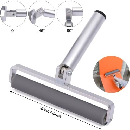 FOSHIO 8" Rubber Vinyl Car Wrap Roller Squeegee Multi-angle Window Tint Film Carbon Fiber Stickers Wrapping Install Roller Tool