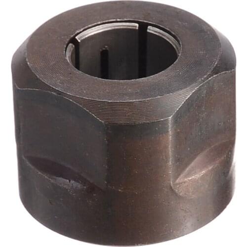 1Pc Black Metal Collet Nut Plunge Router Parts 12.7Mm Center Hole Diameter 22.5X27Mm