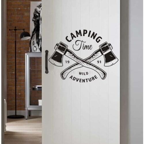 Mountain Expedition Decor Camping Wild Life Outdoor Adventure Vinyl Wall Decal Living Room Sticker Art