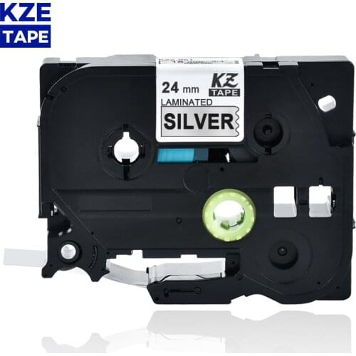 24mm Tze951 Black on Silver Laminated Label Tape Cassette Cartridge label ribbon tze tape Tze-951 tze 951 tze951 for P-touch PT