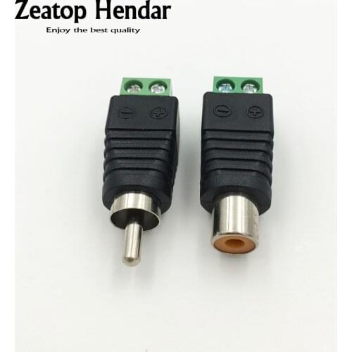 1Pcs RCA Terminal Block CAT5 to Camera CCTV Video Balun RCA Female Male Jack AV Screw Connector