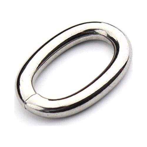 20pcs/lot Stainless Steel Silver Tone Oval Open Jump Rings Connectors 7x9mm/9x12mm/12x17.5mm Findings For Jewelry Making