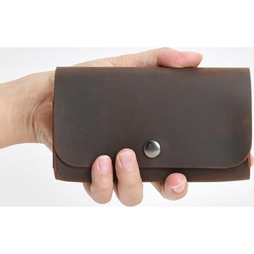 Cow Leather Coin Purses Vintage Handmade Wallet for Coins Credit card holder Small Porte Carte De Credit Cardcase Male