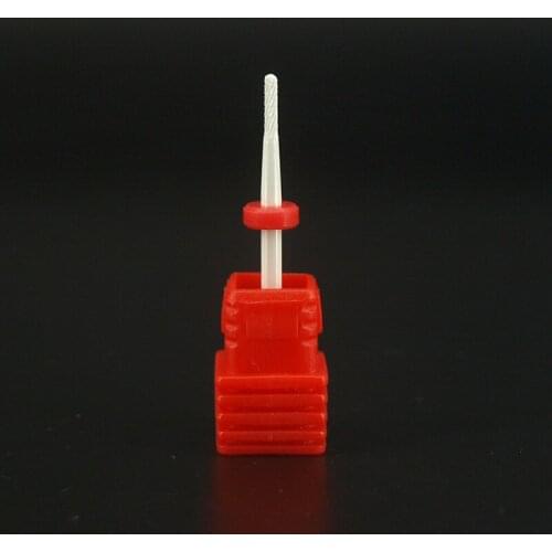Round bit White Ceramic nail drill bit art salon electric drill manicure machine accessories for nail extension and cuticle care