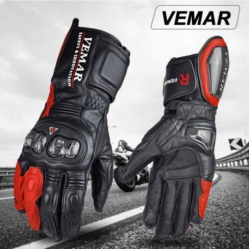 Motorcycle Leather Gloves Motorbike Racing Long Style Protective Gloves Breathable Professional Original Motors leather Gloves