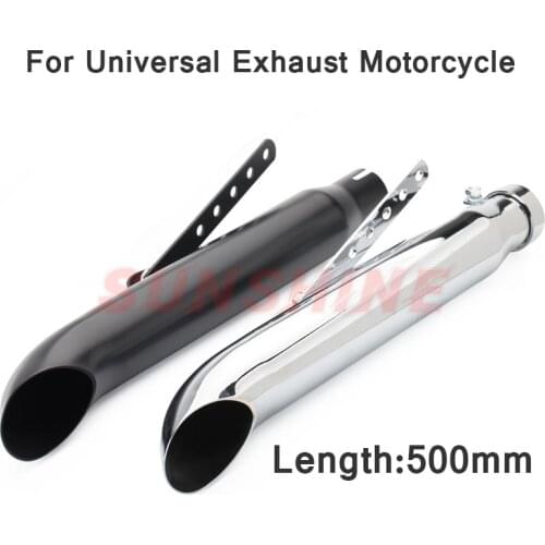 38-45mm Motorcross Exhaust Modified Retro Cafe Racer Motorcycle Muffler Stainless Steel Racing Pipe Tip For CG125 GN125 sr400