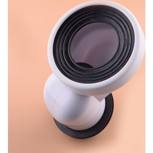 New PVC 100mm Offset Toilet WC Misaligned Pan Connector Shifter Bowl Smooth Soil Pipe