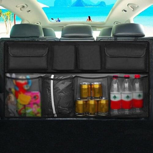 Oxford Car Trunk Organizer Adjustable Backseat Storage Bag High Multi-use Automobile Seat Back Organizers Net Capacity Univ Y3L5