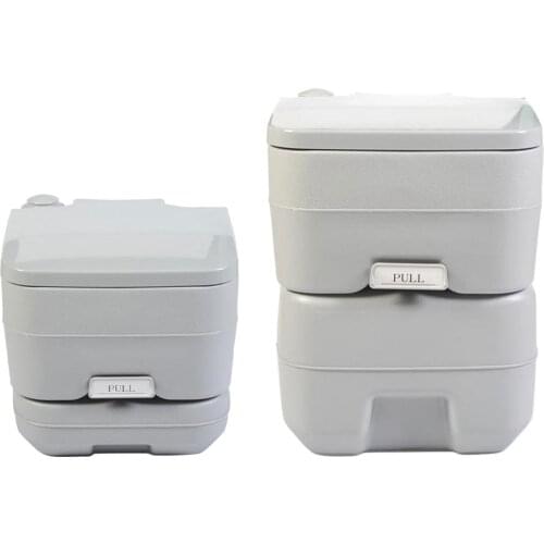 Portable Toilet Commode Travel Potty Compact Toilet with 5.3 Gallon Waste Tank and Built-In Pour Spout and Washing Sprayer