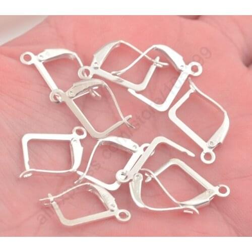 Simple 925 Sterling Silver Hook Earring Ear Wire Clip 200Pcs Lot Jewelry Findings DIY Woman Jewelry Wholesale