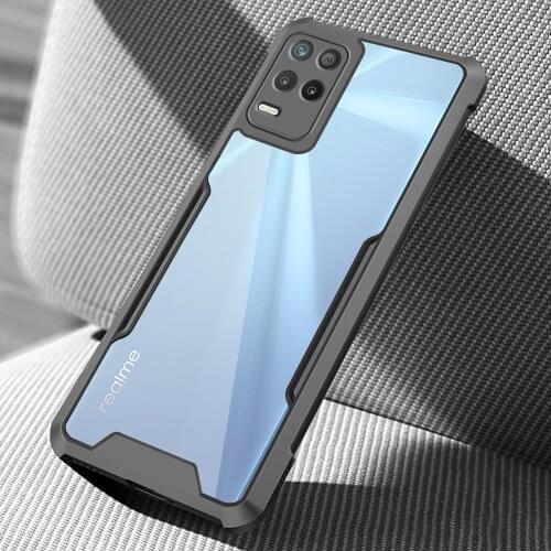 Transparent Acrylic Anti-scratch Case For Realme Narzo 30 5G Realmi 5 6 7 8 Pro 5i 6i C21 C15 C11 TPU Bumper Shockproof Shell