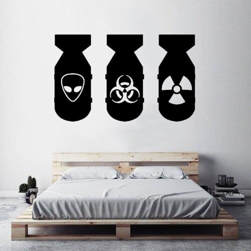 Radiation Sign Vinyl Wall Sticker For Livingroom Decor Decal Bedroom Removable Murals Wall Decals Wallpoof CX2108