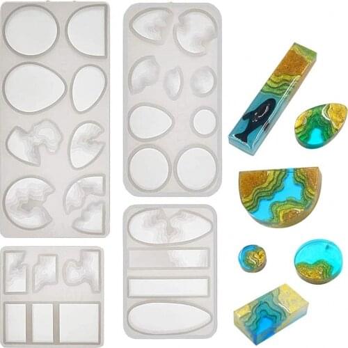 Wave Pattern Silicone Casting Resin Molds Jewelry Tools For DIY Resin Pendants Earring Uv Epoxy Jewelry Making Handmade Crafts