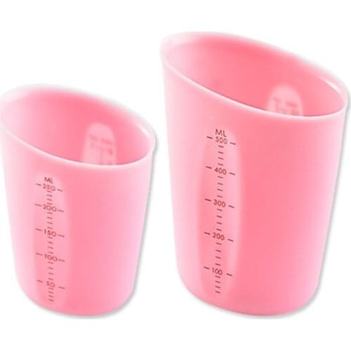 250/500ml Silicone Measuring Cup with Precise Scale for Epoxy Resin Mold Jewelry Making Non-Stick Mixing Cups