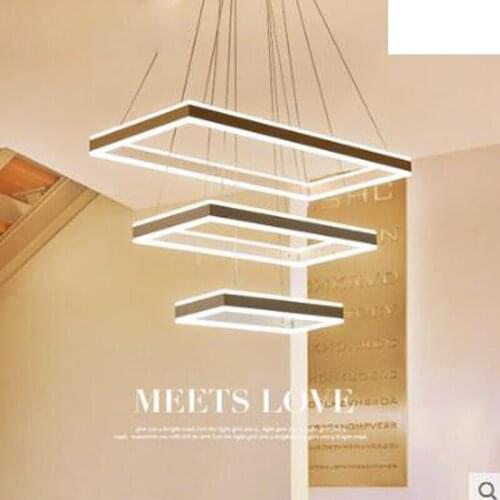 Post-modern minimalism restaurant chandelier living room bar dining room cafe chandelier rectangular dining room lamps led lamps