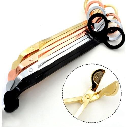 17CM Stainless Steel Candle Wick Trimmer Oil Lamp Trim scissor Cutter Snuffer Tool Hook Clipper