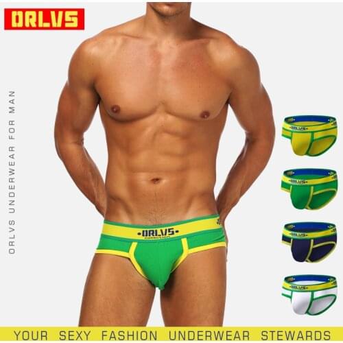 ORLVS Brand Sexy Men Briefs Men Underwear Quick Dry Breathable Cotton Cueca Tanga Men Underpants Male s Men Briefs Mesh OR179