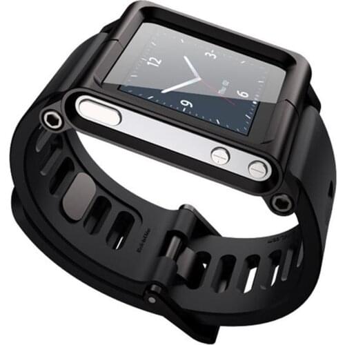 Smart Aluminum Metal Wrist Strap Watch Band Kit Case Cover for Apple iPod Nano 6 6th