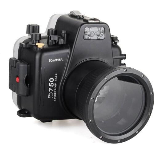 Meikon 40m/130ft for Nikon D750 Waterproof Underwater Camera Housing Case Diving Equipment