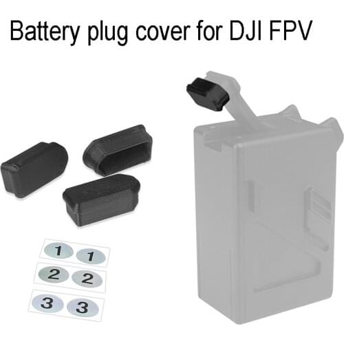DJI FPV Battery Plug Cover Cap with Drone Battery Recognize Stickers for DJI FPV Batteries Accessories