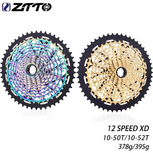 ZTTO MTB 12 Speed 11 9-50T Cassette Ultimate pro XD Cassette Rainbow 385g ZTTO ULT pro 11speed 9-50 Ultralight 12s k7 Colorful