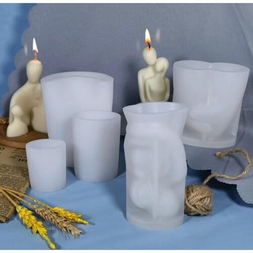 13MC 3D Portrait Candle Epoxy Resin Mold Hug Family Aromatherapy Plaster Silicone Mould DIY Crafts Ornaments Casting Tool