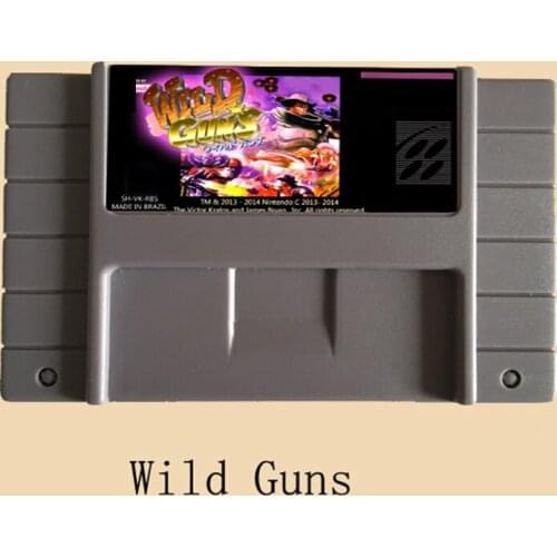Wild Guns 16 bit Big Gray Game Card For NTSC Game Player 10Pcs/Lot