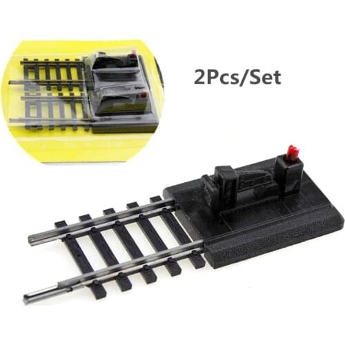 2Pcs/Set HO Scale Sand Table Train Model Scene Decor Roadblocks with Light