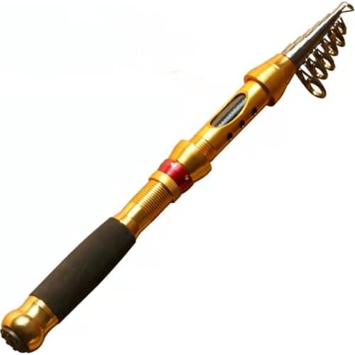 2021 new mini all-metal high-carbon reverse wire metal wheel telescopic small sea pole throwing pole 1.2m/1.5m/1.8m/2.1m/2.4m/2