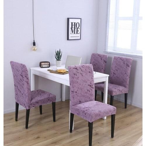 4pc Chair Cover Spandex Kitchen Slipcover Removable Anti-dirty Seat Cover For Banquet Wedding Dinner Restaurant Housse Chaise