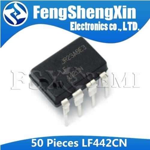50PCS LF442CN DIP8 LF442 DIP LF442ACN 442CN DIP-8 LOW POWER JFET INPUT OPERATIONAL AMPLIFIERS IC