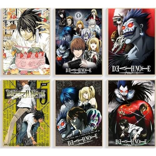 53 style Japanese Anime DEATH NOTE Coated Paper White Posters Cafe Creative wallpaper Home Bar Interior Decoration