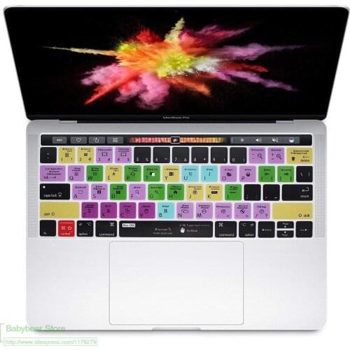 Keyboard Cover Keypad Skin For Mac Osx Hot Key Functional Shortcut For Macbook Pro 13" 15" Newest 2017/2016 With Touch Bar