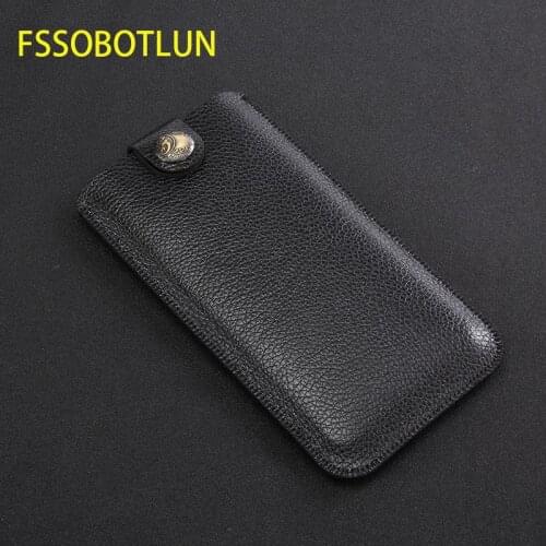 FSSOBOTLUN,For Xiaomi QIN 2 Pro case Pouch Sleeve Holster Handmade Full Protective Cover Cases With Buckle For Xiaomi QIN 2 QIN2