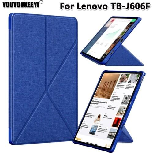 Case For Lenovo Tab P11 11inch Tablet Deformation Folding Bracket Magnetic Auto Wake Sleep Smart Cover For TB-J606F +Gift